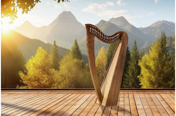 Classic Cantabile H-19 WN Keltische Harfe 19 Saiten image 2