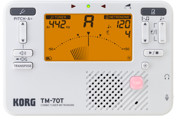 Korg TM-70T Tuner Metronomo incl. CM400 Bianco image 2