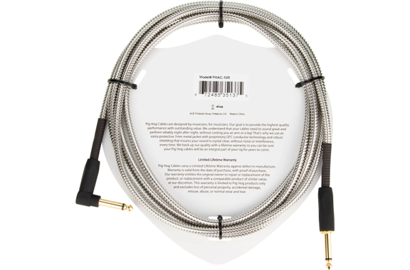 Pig Hog "Armor Clad" Instrumentenkabel 3m Winkel image 2