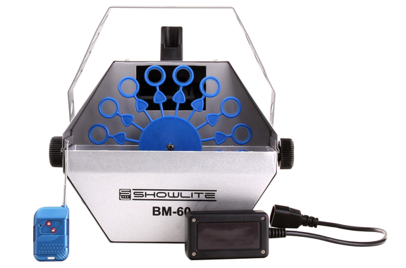 Showlite BM-60 Seifenblasenmaschine SET inkl. UV-Fluid blau image 2
