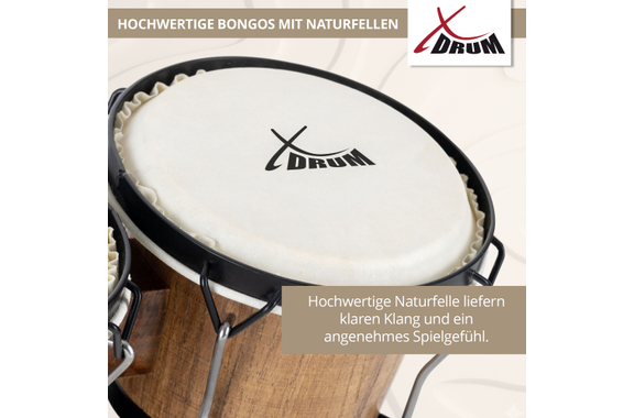 Set XDrum Bongos Club Tobacco incl. Bolsa para Bongos image 2