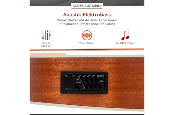 Classic Cantabile ABJ4-50CE-NT Basse Acoustique Jumbo Natural image 2