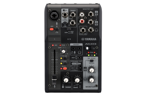 Yamaha AG03 MK2 USB-Audiointerface Schwarz Set image 2
