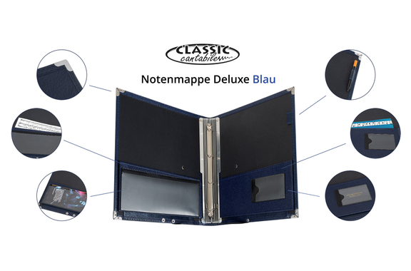 Classic Cantabile Deluxe Music Folder Blue image 2