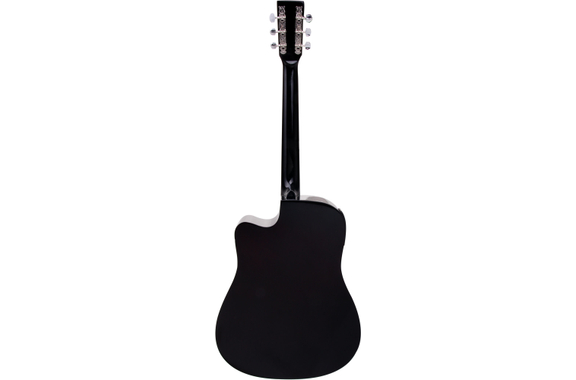 Classic Cantabile WS-10BK-CE Westerngitaar zwart met pickup tassen set image 2