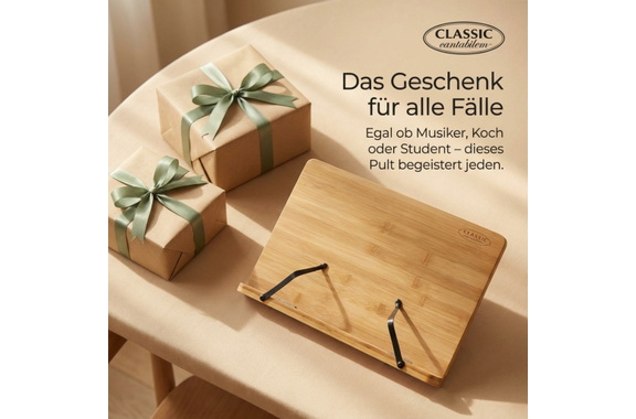 Classic Cantabile Tischnotenpult Bambus klein image 2