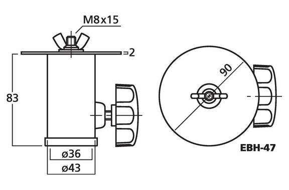 Monacor EBH-47 Stativadapter image 2