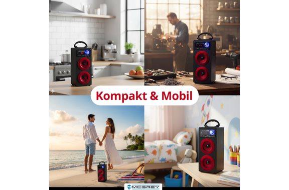 McGrey BS-20 Beachside Altavoz Bluetooth Rojo image 2