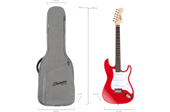 Shaman EGB-102 GY Premium-Line Borsa per chitarra elettrica grigia image 2