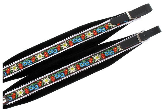Sangles Alpenklang pour Accordéons 4 Rangées Edelweiss/Noir image 2