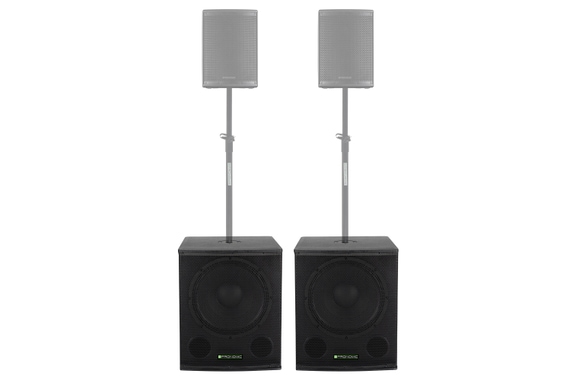 Pronomic SA-18 SUB Ensemble de 2 Subwoofers Actifs image 2