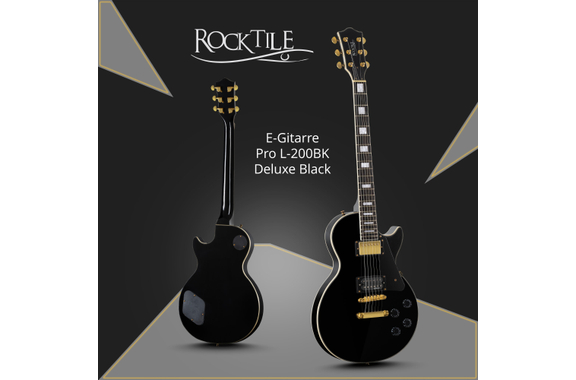 Rocktile Pro L-200BK Deluxe Guitare Électrique Noire image 2