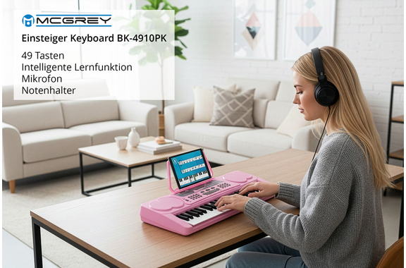 McGrey BK-4910PK Keyboard Rose Set avec École image 2