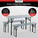 Juego De Muebles Para Carpa De Cerveza Stagecaptain Hirschgarten Para Balcón 117 cm Gris 5x Set