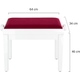 Classic Cantabile Banquette De Piano Modèle A Blanc Laqué Velours Rouge