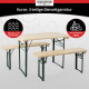 Stagecaptain Hirschgarten Beer Tent Set for Balcony 110 cm Natural