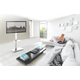 my wall HP 108W Supporto a Pavimento per Schermi Piatti Bianco