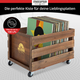 Stagecaptain SPKB-100 BN Caja para Discos "Emil" de Bambú Marrón 2x Set