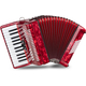 Acordeón Classic Cantabile 48 Bajos "Secondo V" Set Rojo