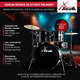 XDrum Rookie 20" Studio Drum Set Black plus Mute Set