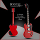 Rocktile Pro S-Red E-Gitarre HC AK20GR SET