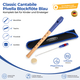 Classic Cantabile Pivella Blockflöte Blau, barocke Griffweise