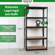 Étagère de Stockage Stagecaptain Heavyrack avec Tablettes en Bois Noires, max. 875 kg