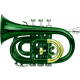 Classic Cantabile Brass TT-400 Bb-Taschentrompete grün