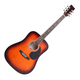 Classic Cantabile Westerngitarre Starter-SET inkl. 5-teiligem Zuberhörset sunburst