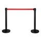 Stagecaptain PLS-200B Barrier Post Crowd Control System Black Pair Set with Sign Holder