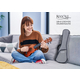 Funda Rocktile para Ukelele Soprano Gris/Naranja