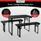 Stagecaptain Hirschgarten Beer Tent Set for Balcony 110 cm Dark Gray 2x Set