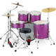 XDrum Semi 22" Standard Drumstel Satin Purple Sparkle Set incl. Galgstandaard + Crashbekken