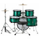 XDrum Junior Pro Kinder Schlagzeug Emerald Green Sparkle inkl. Schule