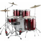XDrum Semi 22" Standard Drum Set Lipstick Red Including Boom Stand + Crash Cymbal
