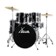 XDrum Semi 20" Studio Schlagzeug Midnight Black Set + Dämpfer