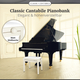 Classic Cantabile Pianobank Wit Esdoorn Mat
