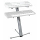 Support Clavier Classic Cantabile KS-100 argent incluant micro-pied et housse de transport