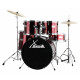 XDrum Semi 22" Standard Schlagzeug Lipstick Red Set + Dämpfer