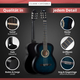 Classic Cantabile Acoustic Series AS-851-BUB 4/4 Klassikgitarre Blueburst