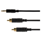 Pronomic Stage J3RC-6m Câble Audio 3,5 mm Stereo Jack/Cinch 6m noir