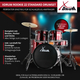 XDrum Rookie 22" Standard Schlagzeug Ruby Red plus Dämpferset