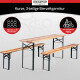 Stagecaptain Hirschgarten Conjunto De Cervecería 2 x Banco y Mesa, Longitud 177 cm