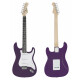 Rocktile Banger's Pack E-Gitarren Set Purple inkl. Verstärker, Tasche, Stimmgerät, Kabel, Gurt, Saiten und Schule inkl. CD/DVD