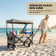Stagecaptain Bollycart-907D GY Bollerwagen mit Dach