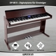 FunKey DP-88 II Digitalpiano bruin Set met Economy Keyboardbank, Koptelefoon en Pianoles