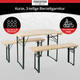 Stagecaptain Hirschgarten Beer Tent Set for Balcony 110 cm Natural 2x Set
