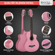 Rocktile WSC-4C-PK Guitare Western Rose