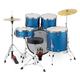 XDrum Semi 22" Standard Schlagzeug Satin Blue Sparkle Set + Dämpfer