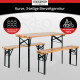 Stagecaptain Hirschgarten Conjunto De Muebles Para Carpa De Cerveza 117 cm Natural 5x Set